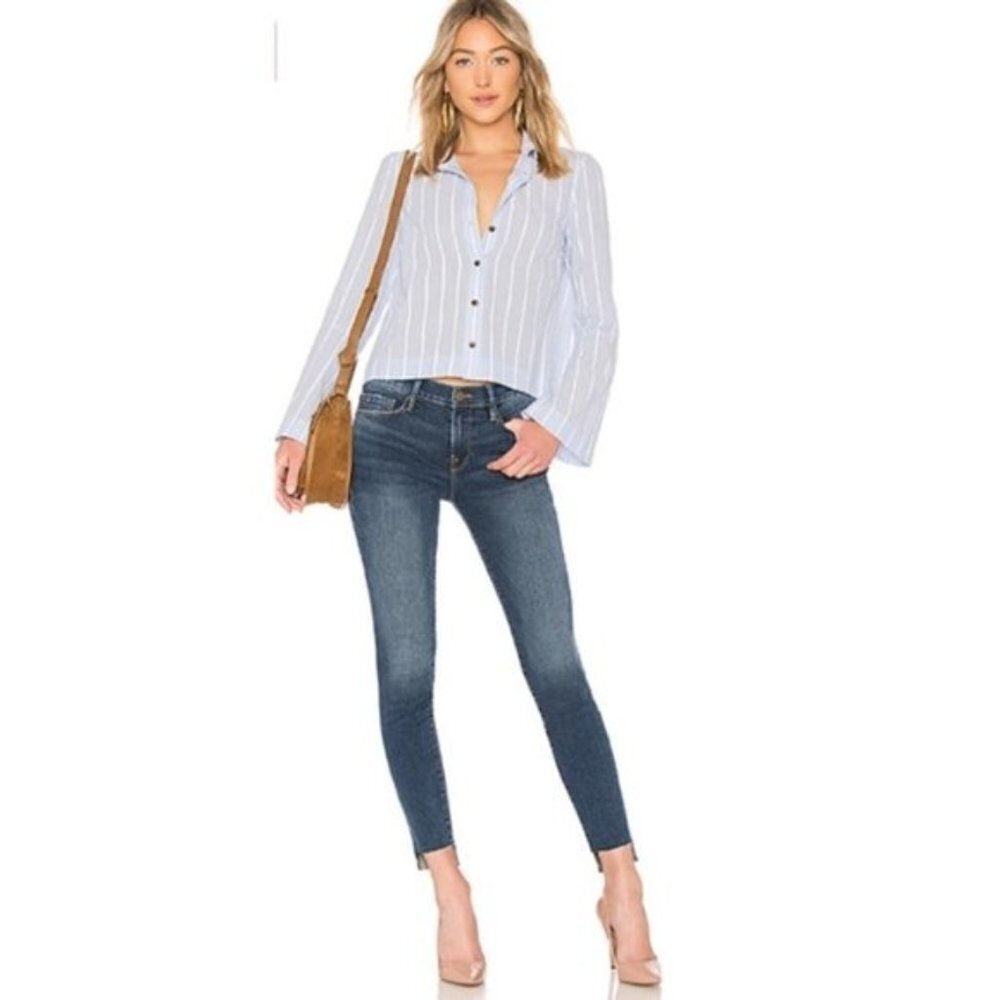 Frame Le Skinny De‎ Jeanne Stacked Raw Hem Jeans